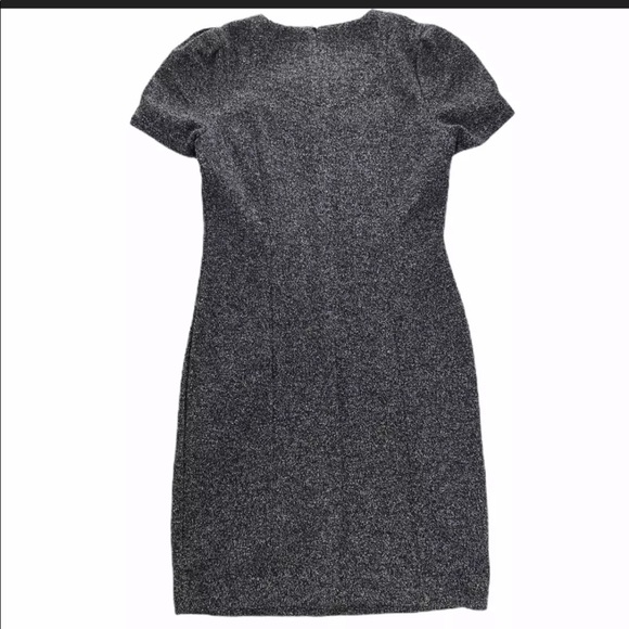 Gap Textured Knit Dress Sz. 0 Black Gray Short Sleeve - Picture 2 of 9